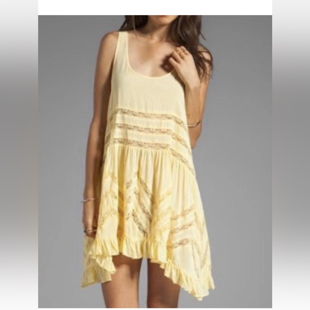 $88 FREE PEOPLE INTIMATELY TRAPEZE SLIP DRESS MEDIUM M - Picture 2 of 6
